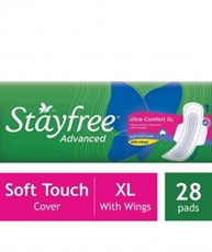 Stayfree Advanced Ultra-Comfort Napkins with Wings - 28 Pads (Extra Large)