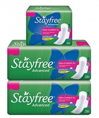 Stayfree Advanced Ultra Soft XL Sanitary Napkins with Wings, Extra Large (56 Count) with Free 14 Additional Pads