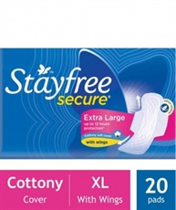 Stayfree Secure XL Cottony soft (with wings, 20 pads)