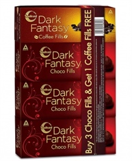 Sunfeast Dark Fantasy Choco Fills plus Coffee Fills Combo 75gm (Buy 3 Get 1 Free)