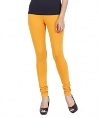 Swag  Cotton Leggings Churidar, Comfortable, and Soft Leggings(Turmaric Yellow)