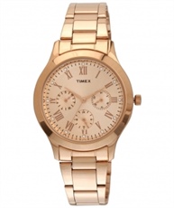 Timex Analog Gold Dial Women`s Watch - TW000Q810