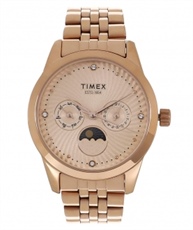 Timex Analog Rose Gold Dial Women`s Watch-TWEL13105