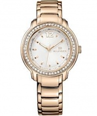 Tommy Hilfiger Silver Dial Rose Gold-tone Ladies Watch