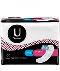 U by Kotex Security Ultra Thin, 22 Pads, Regular