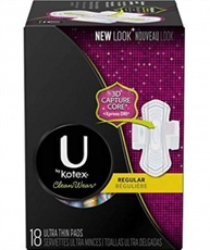 U By KOTEX Ultra Thin Regular Maxi Pads 18