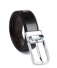 Urban alfami Men`s Faux Leather Formal Belt (Executive Black, 38)