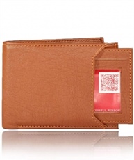 Urban Alfami Mens Wallet, tan Colour, Quick Access id Window