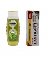 VADMANS Dantkanti Natural Toothpaste Value Pack(200+100gm paste +75gm soap) & Aloevera Shampoo 200ml (For Dry & Rough Hair)