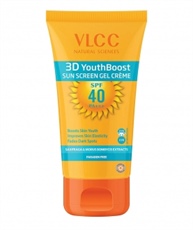 VLCC 3D Youth Boost Sunscreen Gel Creme, SPF40 PA +++, 100gm