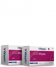 VWash Plus Intimate Hygiene Wipes (Pack of 2)