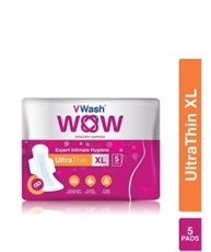 VWash Wow Sanitary Napkin Ultra Thin - 5 Count (Extra Large)