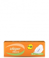 Whisper Choice Wings Sanitary Pads - 8 Count