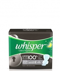 Whisper Ultra Nights Sanitary Pads - XXXL Wings (3 Pads)