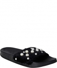 WOMEN BLACK FLATS SLIPPERS