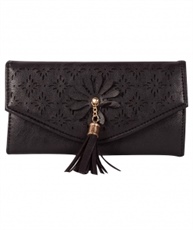 Women Girls Leather Wallets Lady Fashion Long Purse Handbag Women`s Clutches/Genuine Leather Wallet/Purse For Women and Girls(black)