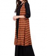 Women Kurti and Shrug(Black)