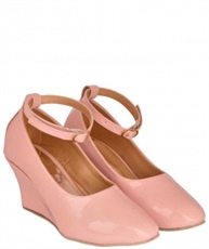 WOMEN PINK WEDGES BELLY