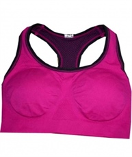 Women Sports Lightly Padded Bra  (Pink)