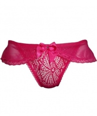 Women Thong Pink Panty  (Pack of 1)