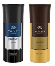 Yardley London Deodorant for Men Elegance and Gold Combo Pack of 2(150 ml)150 ml