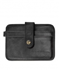 ZORO Black Men`s Faux Leather Credit Debit Case Wallet