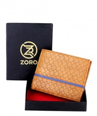 ZORO Card 18BL PU Leather Men`s Wallet (Beige)