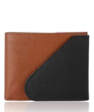 ZORO Men`s Wallet, Simple Purse, Gents Wallet, Gents Purse for Men tan with Black Colour Flap 11TK