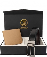 ZORO Reversible PU belt and wallet combo, formal black and brown reversible belt, gift for mens, gents belt, mens wallet ZR-TX01-31K