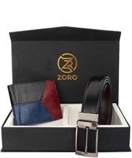 ZORO Reversible PU belt and wallet combo, formal black and brown reversible belt, gift for mens, gents belt, mens wallet ZR-TX01-71CLK