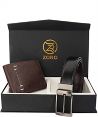 ZORO Reversible PU belt and wallet combo, formal black and brown reversible belt, gift for mens, gents belt, mens wallet ZR-TX01-8R