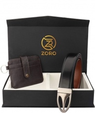 ZORO Reversible PU belt and wallet combo, formal black and brown reversible belt, gift for mens, gents belt, mens wallet ZR-TX07H-41R